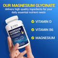 Dr. Berg Magnesium Glycinate With Vitamin D and B6 For Stress Relief Calm Relaxation and Good Sleep 120 Mg Magnesium Glycinate 90 Caps
