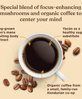Four Sigmatic Dark Roast Organic Whole Bean Coffee By | Fair Trade Coffee Beans Coated With Lion'S Mane Chaga Mushrooms | Nootropic Mushroom Coffee For Enhanced Brain Function & Immune Support | 12Oz