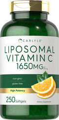 Carlyle Liposomal Vitamin C 1650mg | 250 Softgels | High Potency | Non-GMO, Gluten Free