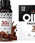Oikos Protein Shake, Salted Caramel, 30g High Protein Drinks, Shelf Stable, Ready to Drink, 5g Prebiotic Fiber, 12 fl oz Bottle, 12 Count
