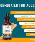 Maryruth Organics Turmeric Curcumin Liquid Drops Sugar | USDA Organic | Organic Turmeric Supplement | Joint Support Supplement | Liver Support | Non-GMO | Gluten | Vegan | 1 Fl Oz