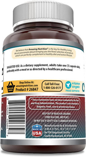 Amazing Nutrition Formulas Choline & Inositol Supplement | 500 Mg Per Serving | Capsules | Non-GMO | Gluten- | Made in USA (1 Pack 100 Count)