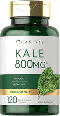 Carlyle Kale Extract 800mg | 120 Capsules | Non-GMO and Gluten