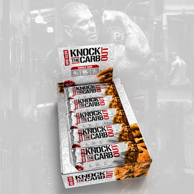Rich Piana 5% Nutrition Knock The Carb Out Keto"KTCO" Bars, High Protein Cookie Snack, 2 Grams Net , Keto-Friendly Meal Replacement with Fiber, Egg Whites, 10 Count (Chocolate Chip Cookie Dough)