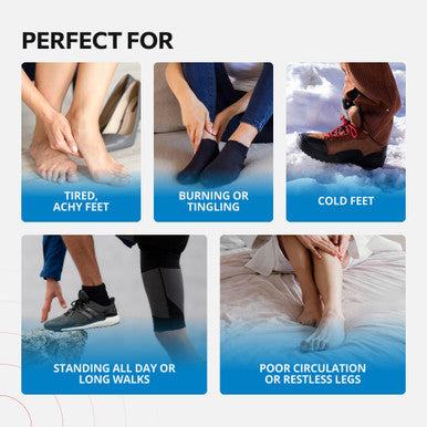 Emsense Heating Foot Massager - Cordless Vibration & Heat Therapy Wrap With 5 Heat Levels & 3 Vibration Modes For Tired Feet Ankles & Lower Calf Usb-C Rechargeable 1 Pack