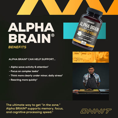 Onnit Alpha Brain 90ct + Mood 60ct Nootropic Stack