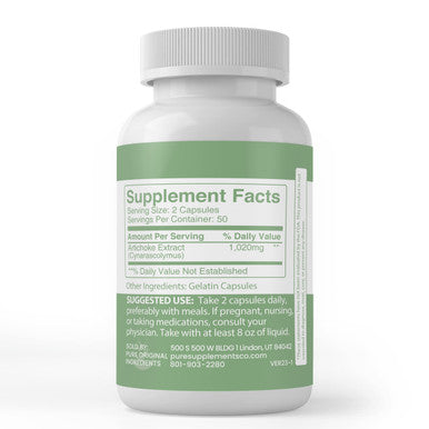 PURE ORIGINAL INGREDIENTS Artichoke Extract (100 Capsules) Always Pure, No Additives Or Fillers, Lab Verified