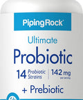Piping Rock Probiotics With Prebiotics | 100 Vegetarian Capsules | 14 Strains 50 Billion Organisms | Non-Gmo Gluten Free Supplement