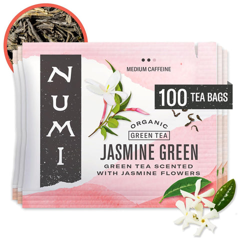 Numi Organic Matcha Toasted Rice Tea, 100 Green Tea Bags, Medium Caffeine