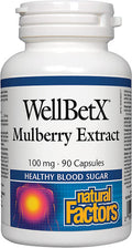 Natural Factors WellBetX Mulberry Extract Herbal 90 Capsules