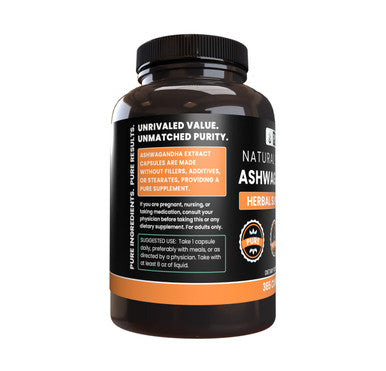 PURE ORIGINAL INGREDIENTS Ashwagandha (365 Capsules) No Magnesium Or Rice Fillers, Always Pure, Lab Verified