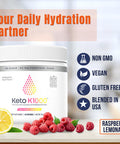 Hi-Lyte Keto K1000 Electrolyte Powder | Raspberry Lemon | Hydration Supplement Drink Mix | Boost Energy & Beat Leg Cramps | No Sugar, No Maltodextrin | 50 Servings