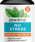 Zenwise No Stress Probiotics Digestion and Stress Relief Ashwagandha Magnesium Probiotics and Vitamin D for Brain Focus Constipation Bloating and Mood Relaxation Plus Immune Support 60 CT