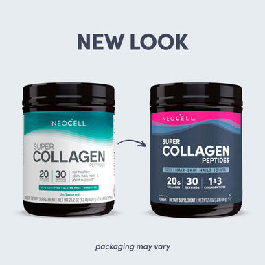 Neocell Super Collagen Peptides 20G Collagen Peptides Per Serving Gluten Free Keto Friendly Non-Gmo Grass Fed Healthy Hair Skin Nails And Joints Unflavored Powder 21.2 Oz. 1 Canister