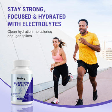 Heivy Electrolyte Capsules High Sodium Salt Tablets (500Mg Sodium &100Mg Potassium) Salt Pills For Pots Running Keto Electrolytes For Hydration Supplement - 100 Count (Size 0) - Made In Usa
