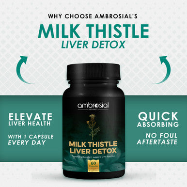 Ambrosial Milk Thistle Capsules 60 Capsules Pack Of 1