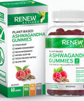 Renew Actives Ashwagandha Gummies For Memory Enhancement & Energy Boost - Used As Rejuvenative Tonic For Health & Wellness- 60 Gummies