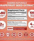 Zazzee Grapefruit Seed Extract (Gse) 4 Ounces | 2X Potency | Maximum Strength | High Absorption | 480 Servings | 100 Mg Per Servi