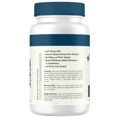Left Coast Performance Grass Fed Beef Kidney Supplement 100% Grass Fed Freeze Dried Non-GMO New Zealand Pasture Raised Beef Organ Supplement - DAO Enzyme and Histamine Support 180 Capsules