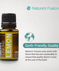 Nature s Fusions Lemon 100% Pure and Essential Oils 15 mL