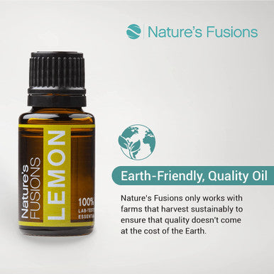 Nature s Fusions Lemon 100% Pure and Essential Oils 15 mL