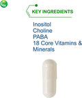 Nutra BioGenesis - Ultra Genesis Without Iron - Multivitamin/Mineral, Inositol, Choline and PABA for Energy, Nutrition & Metabolic Support - 180 Capsules