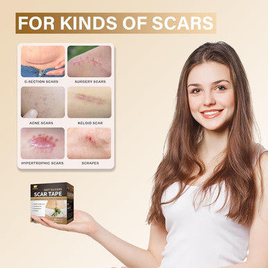 Medical Grade Silicone Scar Tape For Scars Removal - 164" X 1.57" Roll - Silicone Scar Sheets For C-Section, Tummy Tuck, Keloid, And Surgical Scars - Reusable
