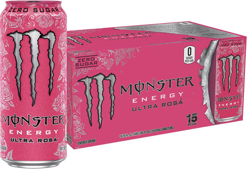 Monster Energy Zero Ultra, Sugar Free Energy Drink, 16 Ounce | Pack of 15