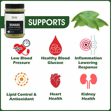 Banaba Leaf Powder 7 Oz 200g Lagerstroemia speciosaLipid Control Natural Antioxidants Supplement Superfood by Bixa Botanical