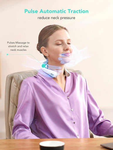 Skg Neck Massager With Heat, Electric Red Light Pulse Vibration Traction Neck Massager For Pain Relief Deep Tissue, 4D Portable Massager Gifts For Men And Women