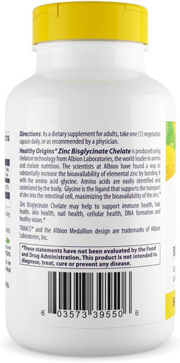 Healthy Origins Zinc Bisglycinate Chelate 50 Mg, 120 Count (Pack of 1)