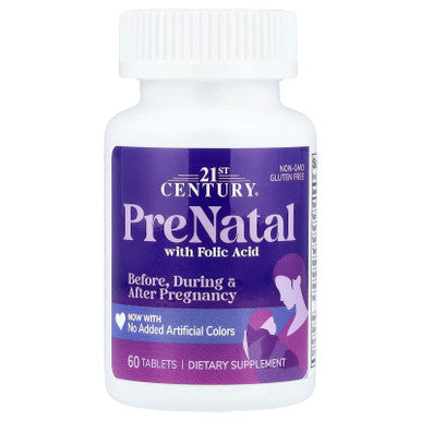 21St Century Vitamins Prenatal Multivitamin 60 Tablets