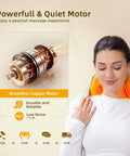Cordless Shiatsu Neck Massager With Heat And Voice Mode - Compact, Lightweight, And Portable Shoulder And Trapezius Massager For Pain Relief Deep Tissue - Gifts For Women, Men And Office Workers