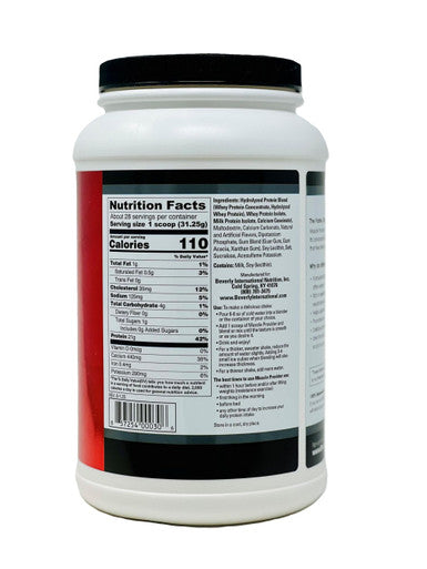Beverly International Muscle Provider 30 Servings Vanilla. Super-Fast-Absorbing Whey Protein Powder for Recovery Lean Muscle. Fills Your Muscles not Your Stomach. Tastes Like Ice Cream