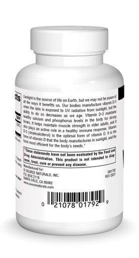 Source s Vitamin D-3 1000 iu Supports Bone & Immune Health (200 Tablets)