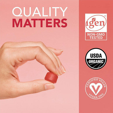 Organic Apple Cider Vinegar Gummies with The Mother USDA Organic Vegan NonGMO Verified 60 Vegan Gummies