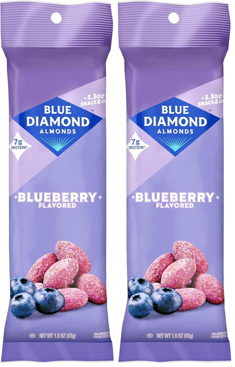 Blue Diamond Almonds, Smokehouse Flavored Snack Nuts, Single Serve Bags (1.5 Oz. Tubes, Pack of 12)