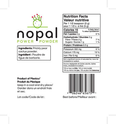 Nopal Power Powder - 250g - Prickly Pear Cactus Powder From Mexico 250 gram (56751)