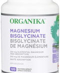 Organika Magnesium Bisglycinate - 200Mg, High Absorption, Muscle Recovery, Heart Support, 120Vcaps