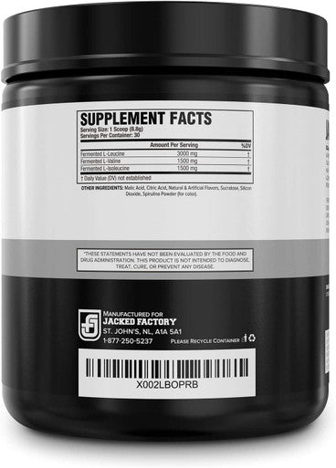 BCAA Powder Fermented 6g Branched Chain Essential Amino Acid Supplement for Improved Muscle Recovery Reduced Fatigue Increased Strength and Muscle Growth 30 Servings Blue Raspberry