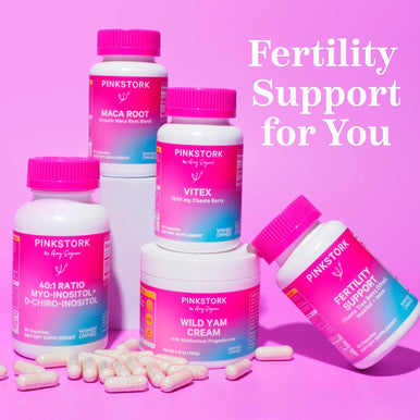 Pink Stork Maca Root Capsules for Women - Fertility Supplements for Women with 1500 mg Organic Maca Root + Black Pepper to Support Hormone Balance & Conception - 60 Capsules Vegan