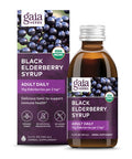 Gaia Herbs Black Elderberry (Sambucus Nigra) Syrup Adult Daily - Immune Support Supplement - with USDA Certified Organic Black Elderberries for Immune System Support - 5.4 Fl Oz (16-Day Supply)