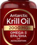 Antarctic Krill Oil 2000 Mg 120 Softgels | Omega-3 Epa, Dha, With Astaxanthin Supplement Sourced From Red Krill | Maximum Strengt