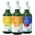 Sweetleaf Sweet Drops Stevia Liquid Sweetener Variety 3-Pack Lemon Drop Valencia Orange and Berry 2 Oz Ea