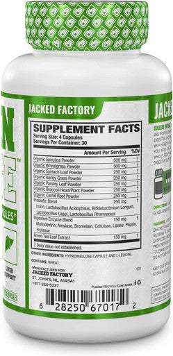 Green Surge Green Superfood Capsules Keto Friendly Greens Supplement w/Spirulina Wheat Barley Grass Organic Greens Plus Probiotics Digestive Enzymes 120 Veggie Pills
