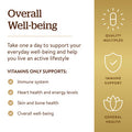 Solgar Vitamins Only 90 Vegetable Capsules - Multivitamin - Vitamin A B1 B2 C D & E - Overall Well-Being - Immune Support - Gluten Free Dairy Free Kosher - 90 Servings