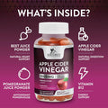 Nature'S Nutrition Apple Vinegar Gummy 1000mg Vegan Apple Cider Vinegar Gummies for Detox & Cleanse ACV Supplement with Vitamin B12 Beetroot & Pomegranate Non-GMO - 120 Gummies