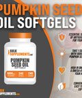 Bulksupplements.Com Pumpkin Seed Oil Softgels - Pumpkin Seed Oil Supplement, Pumpkin Seed Oil 1000Mg, Pumpkin Seed Oil Capsules - Gluten Free, 1 Softgel Per Serving, 240 Softgels