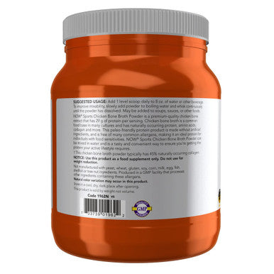 NOW Foods Sports Nutrition, Chicken Bone Broth Powder 544gram