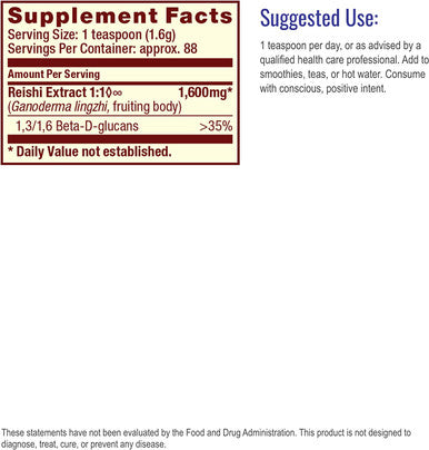 HealthForce SuperFoods Integrity Extracts Reishi - 140 Grams - Reishi Mushroom Powder - Stress Relief, Immune Support - Organic, Vegan, Non-GMO, Soy Free, Gluten Free, Sugar Free - 88 Servings